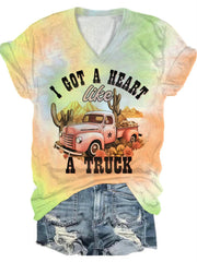 I Got A Heart Like A Truck Print T-Shirt