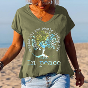 Imagine All The People Living Life Tree Of Life Graphic Tees