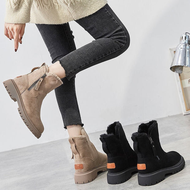 Women Winter New Plus Velvet Woman Shoes Warm Boots Thick Cotton Shoes