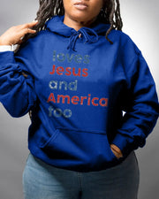 Loves Jesus And America Too Long Sleeve Hoodie