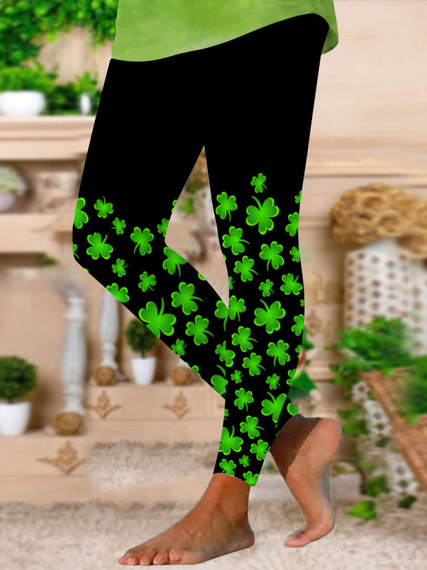 Shamrock Pattern St. Patrick's Day Leggings