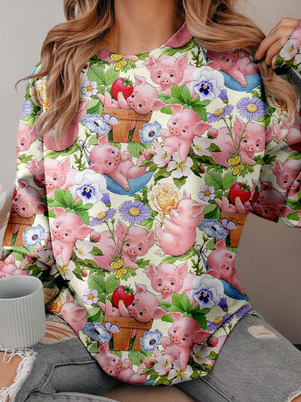 Flower Piggies Long Sleeve Top